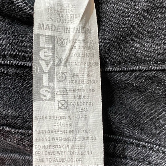 Levi’s San Francisco Mid Rise Black Demi Curve 30 - Picture 11 of 12